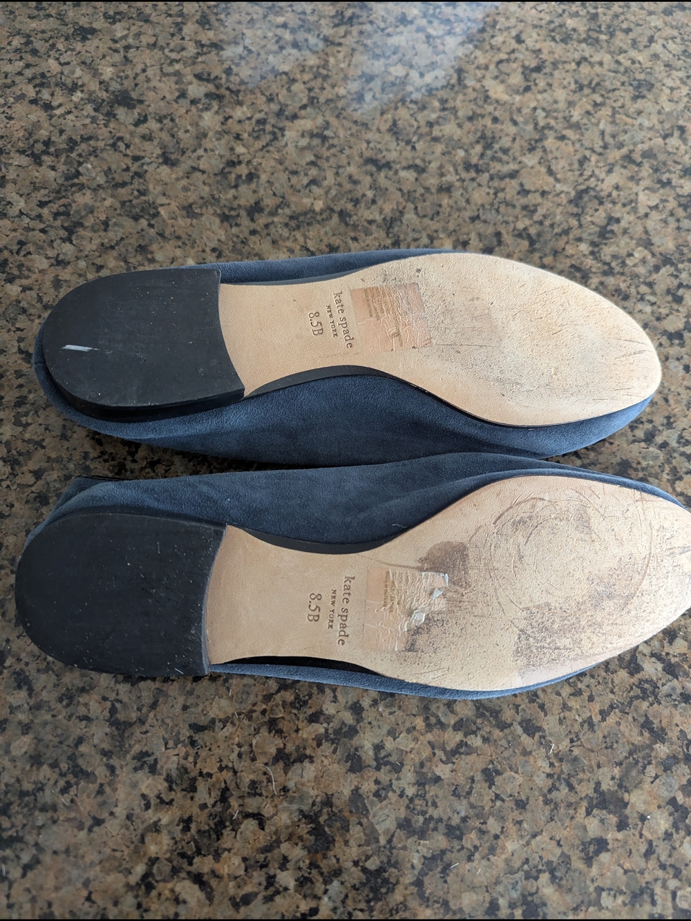 kate spade navy suede bow loafers - Picture 3 of 3
